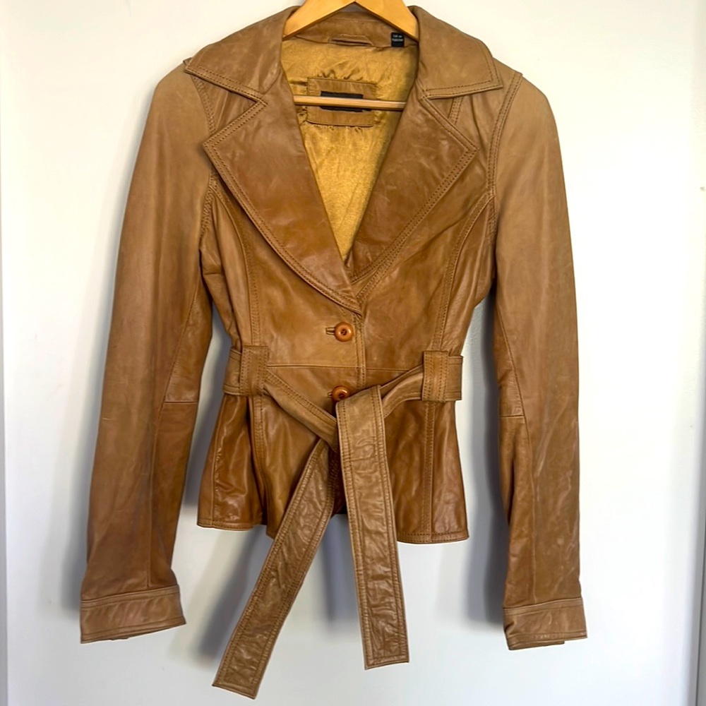 Soïa & Kyo Tan leather jacket